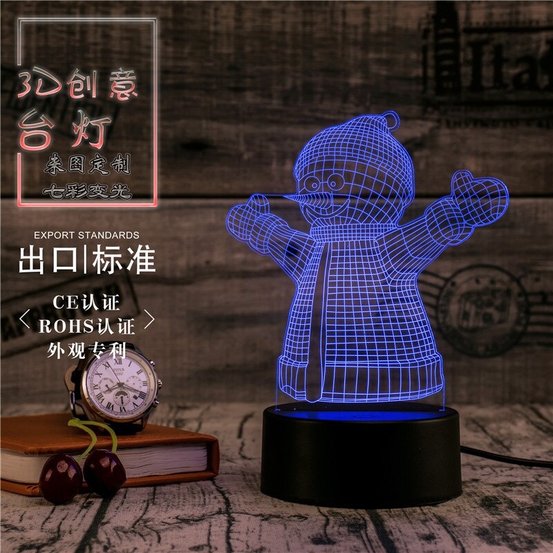 3d светильник снеговик