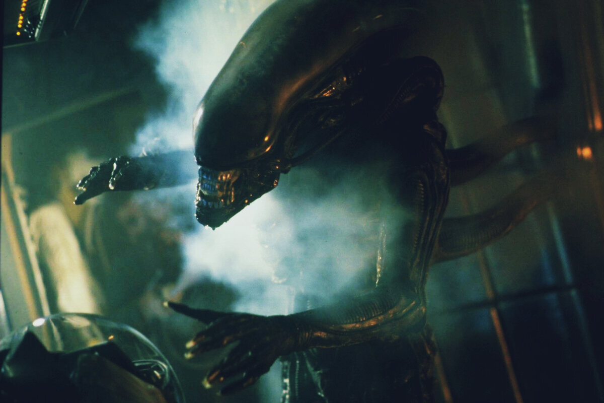 Любопытный факт: согласно гипотезе "Fandom-вики" глаза у чужого есть, но они скрыты защитной оболочкой.  