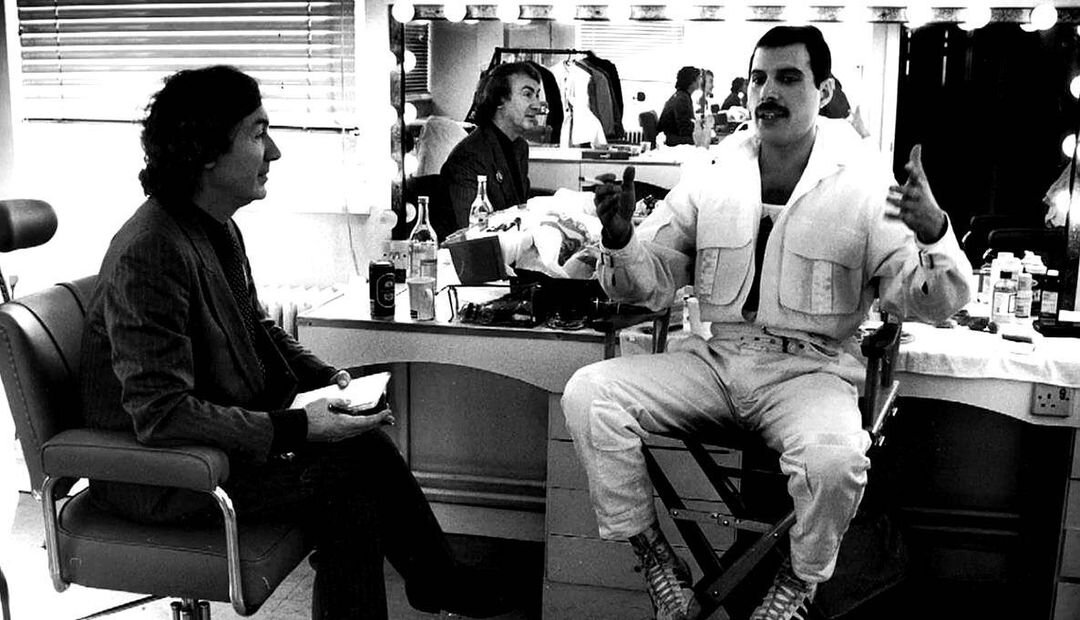 Дэвид Вигг во время интервью с Фредди в 1986 году