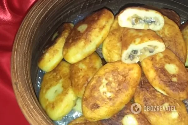 Картофельные зразы с грибами 