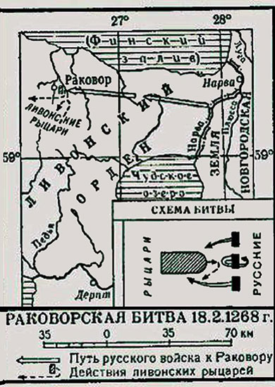 Раковорская битва схема