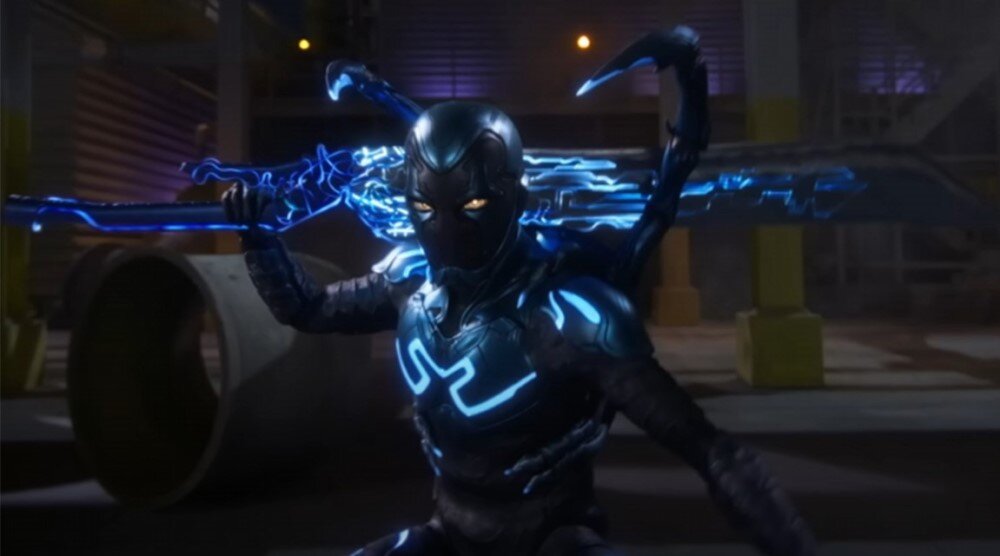     Кадр из фильма «Синий Жук» (2023)