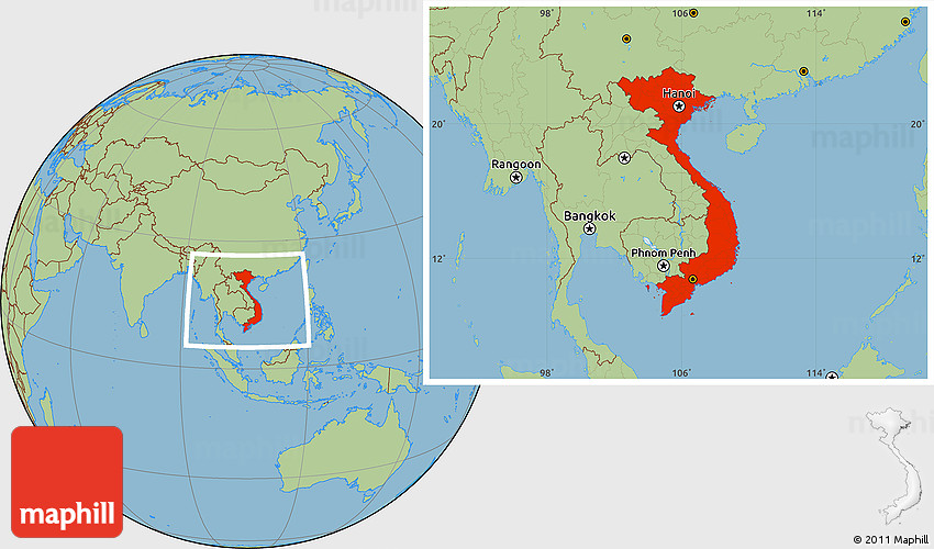Вьетнам на карте мира на русском языке географическая карта
