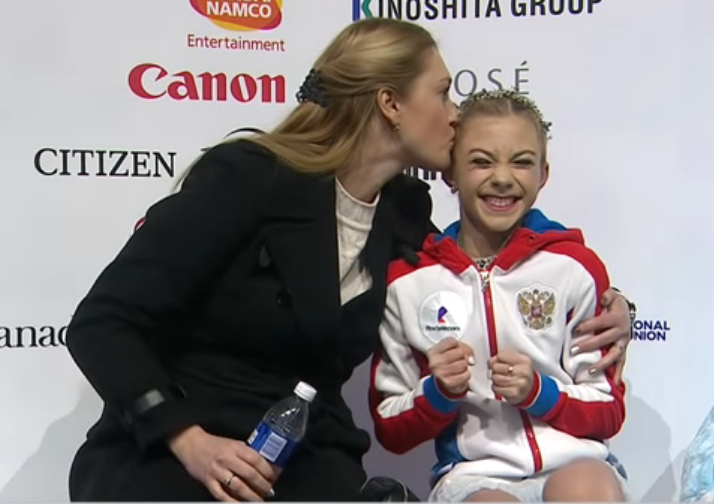 Алена Канышева со Светланой Пановой, финал гран-при 2018