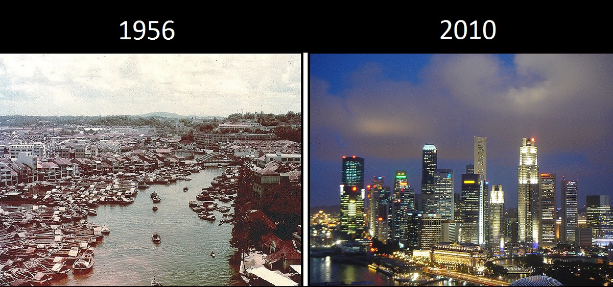 Разница россия япония. Сингапур 20 лет назад и сейчас. Сингапур 1965. Шанхай 1990. Сингапур 1980.