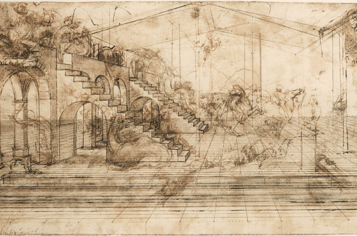 Рисунок Леонардо Да Винчи, выполненный железо-галловыми чернилами. https://theonetreeproject.org/2017/03/05/iron-gall-ink-making/