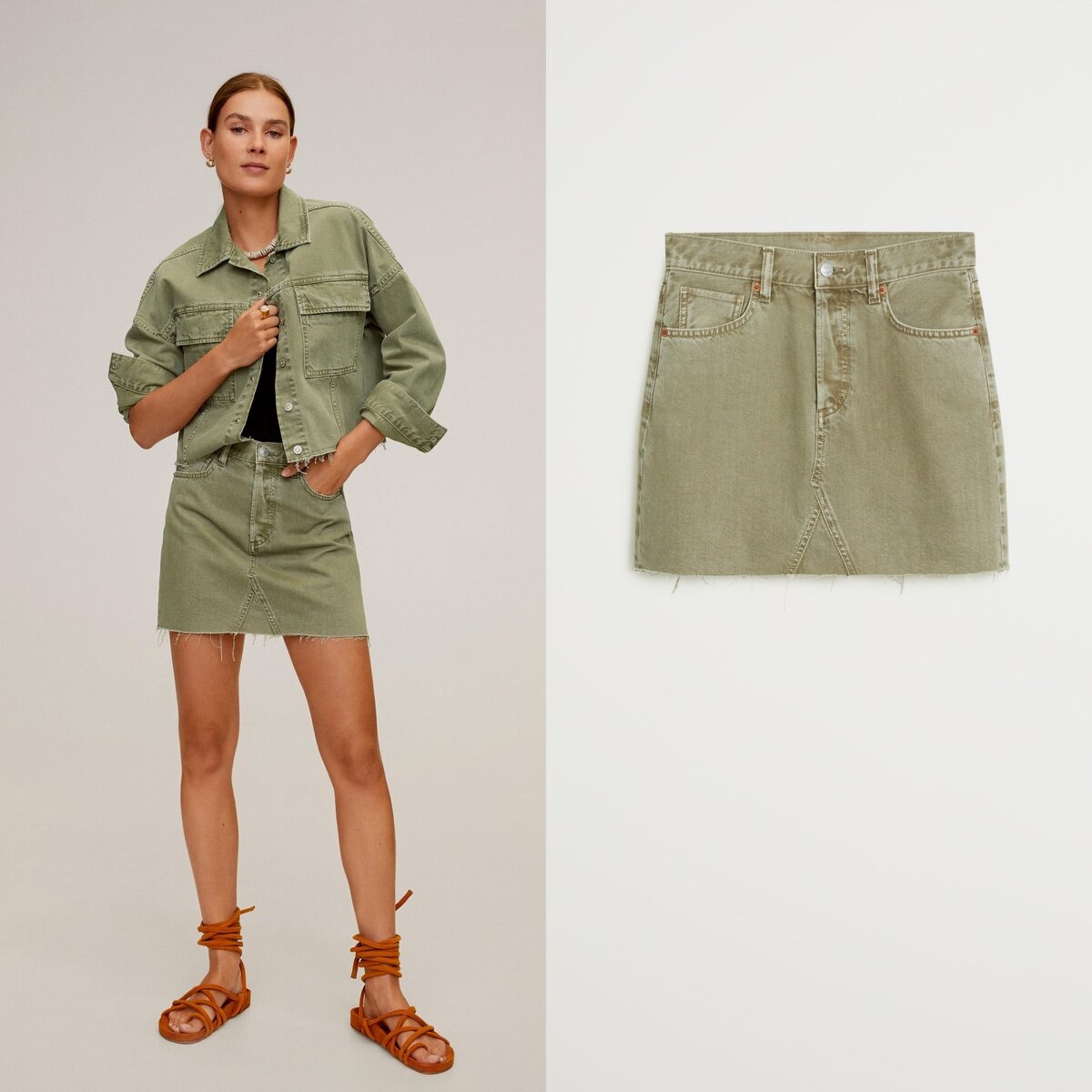 (На фото: юбка 1759 р., арт.67078256-PAPERBAG-LM из магазина chop.mango.com.)