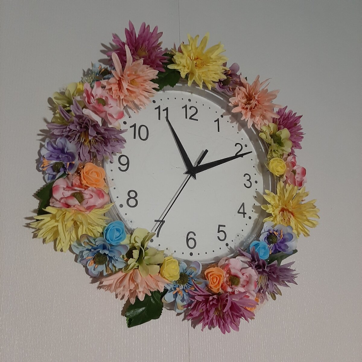 Декор часов - цветы
