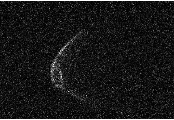 Радарное изображение астероида 1998 OR2, сделанное радиотелескопом Аресибо. Фото: NASA