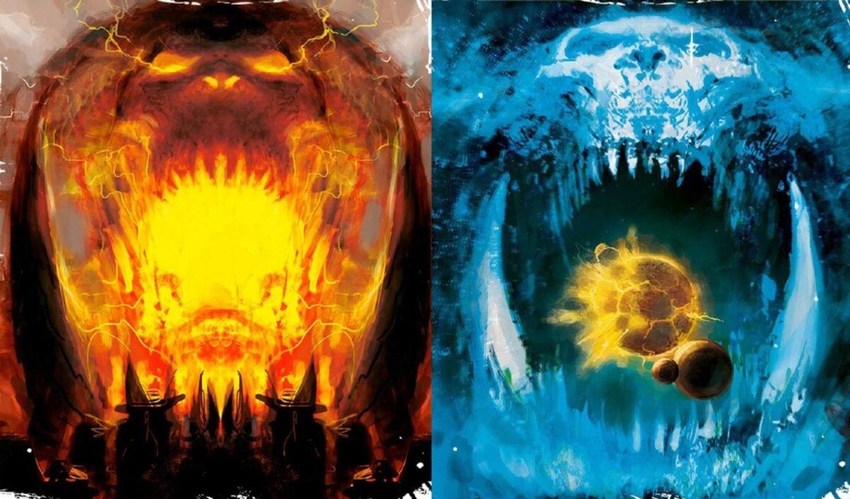 Иллюстрация Горка и Морка из вселенной Warhammer 40000