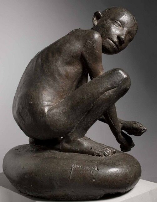 "Давид" (в каталоге Карло Лодовиго Раггьянти эта работа так же названа «Притаившийся Давид»), Джакомо Манцу, 1938 г. Частное собрание, Милан (Италия). 