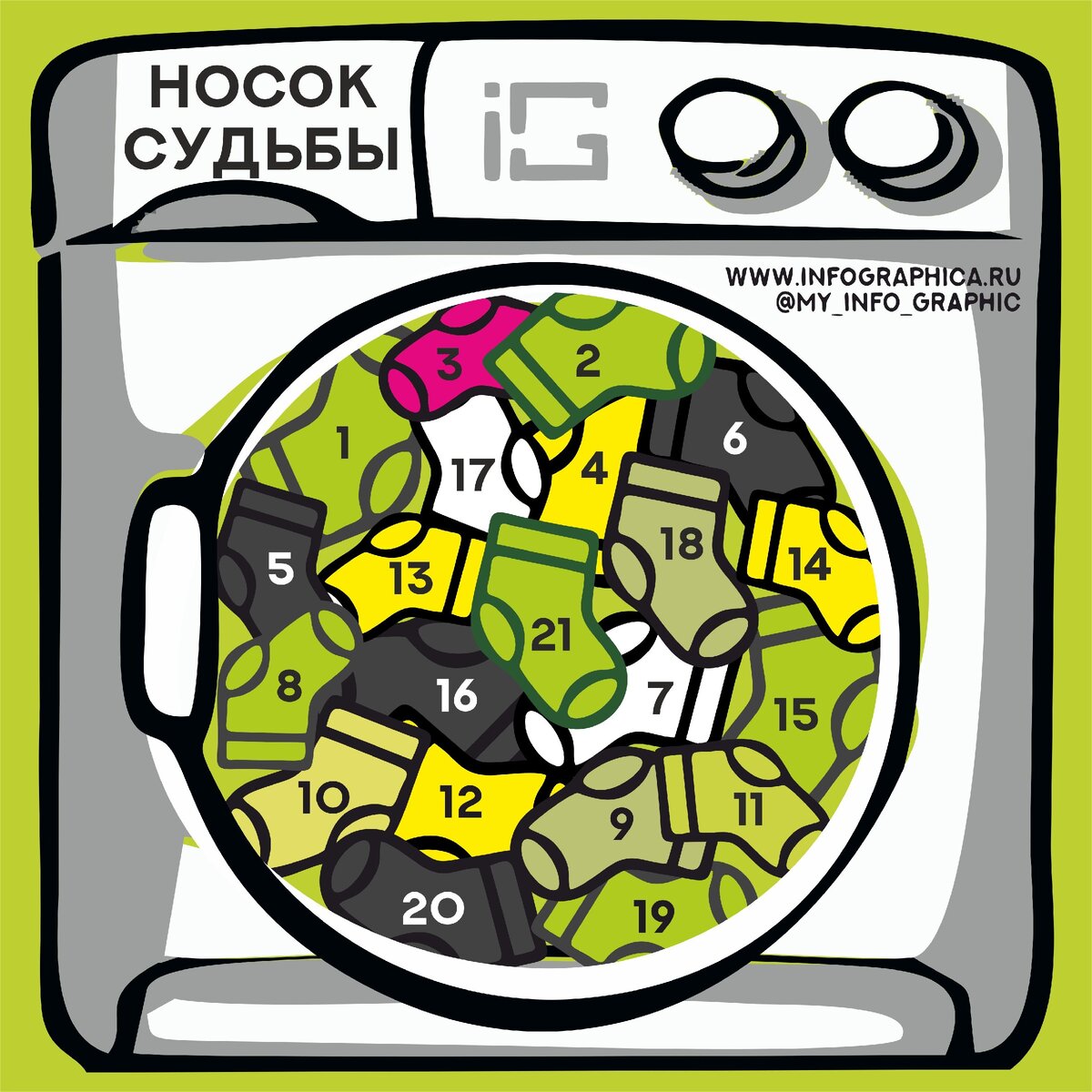 Для обладателей толстых тыкалок - большие носки в карусели. Я предусмотрительная особа, да-да. Моя иллюстрация.