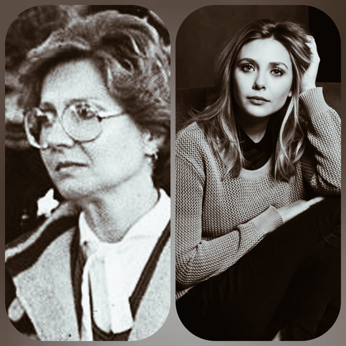 Настоящая Кэнди Монтгомери и экранная Кэнди в лице Элизабет Олсен. Актриса сыграет главную роль в новом сериале о событиях, основанных на реальности