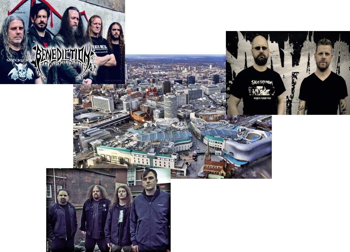 Панорама города Бирмингем и группы Benediction, Anaal Nathrakh, Napalm Death