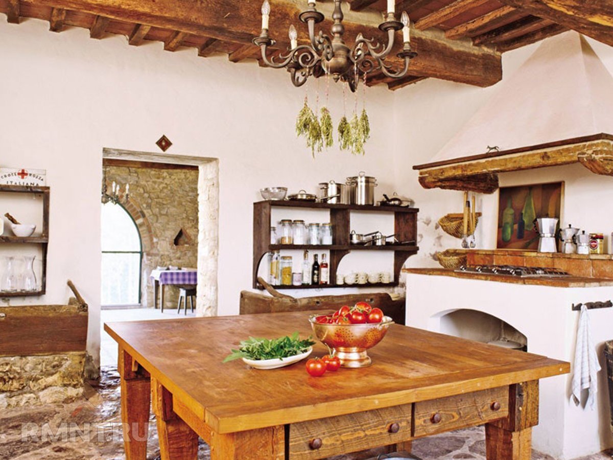 Кухня в Старорусском деревенском стиле