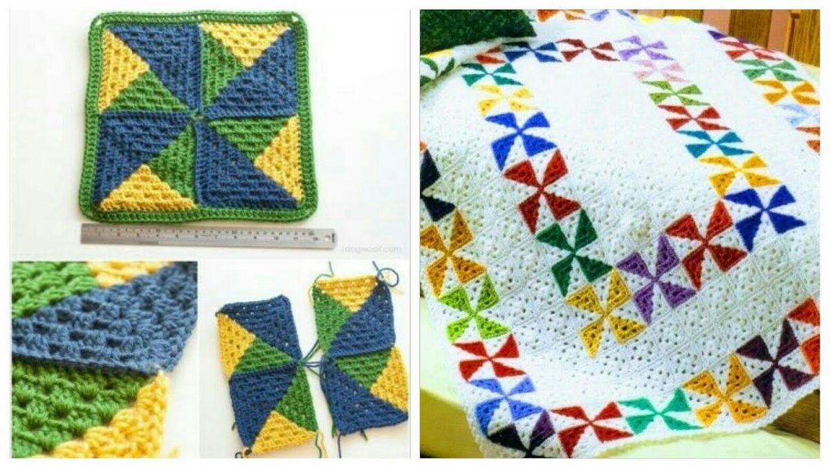 Плед Флюгер треугольничками из БК