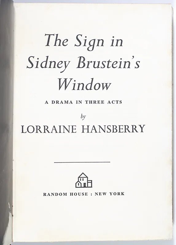 Вариант обложки пьесы The Sign In Sidney Brustein’s Window (1964)