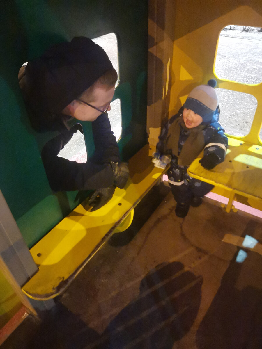 Петя с папой