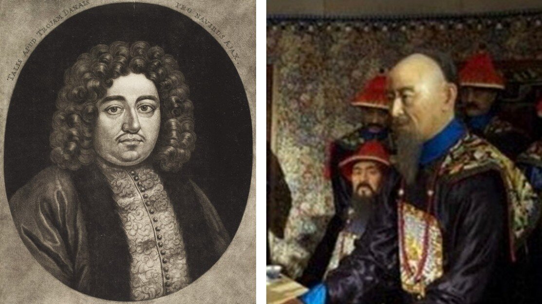 Фёдор Головин (гравюра) и князь Соготу (восковая фигура)