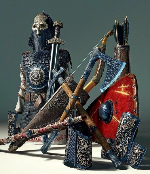 Оружие и доспехи знатного русского воина XII века. 
