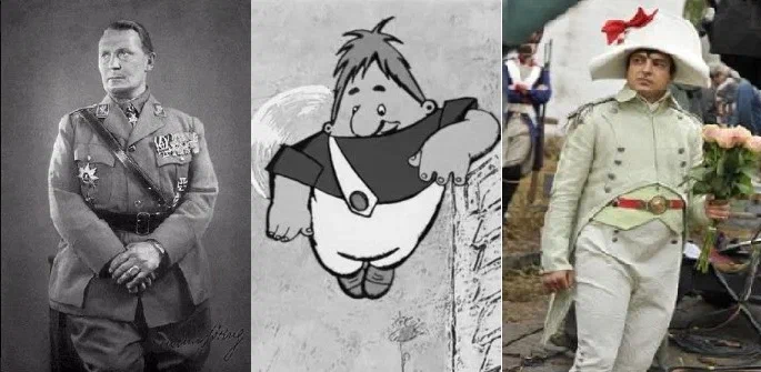 Рейхсмаршал Герман Геринг, литературный персонаж Карлсон, актёр Владимир Зеленский в образе Наполеона.