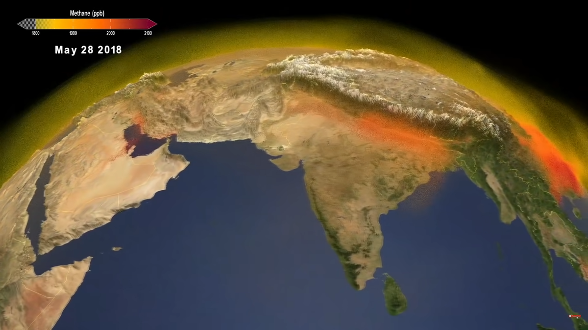 Таримская впадина на анимации от NASA