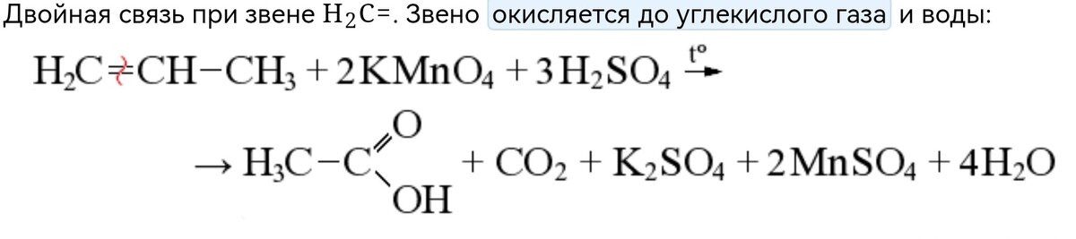 Реакция окисления пропена