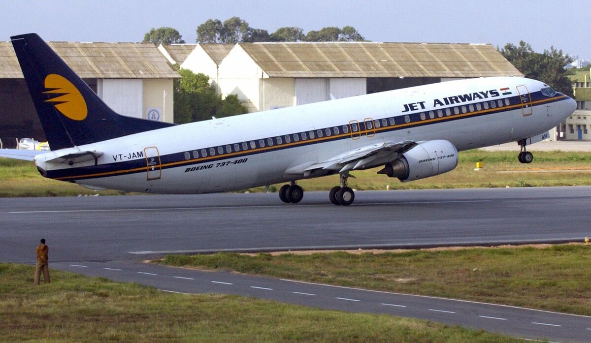 Boeing 737-400, основа флота авиакомпании Jet Airways в 1990-х годах