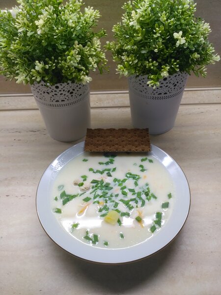 Фотография тарелки сырного супа