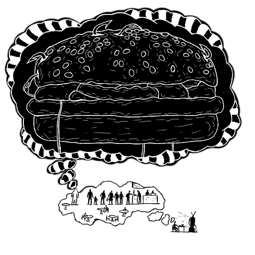Хотелось бы мне сказать, что Я не из-из этих, но Я тоже время от времени спонсирую мучительство животных, покупая ту или иную порцию фастфуда