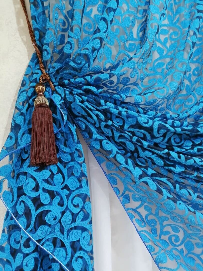 Бирюзовый тюль