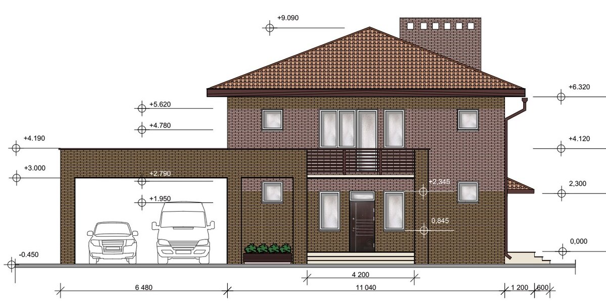 кирпично-монолитный дом