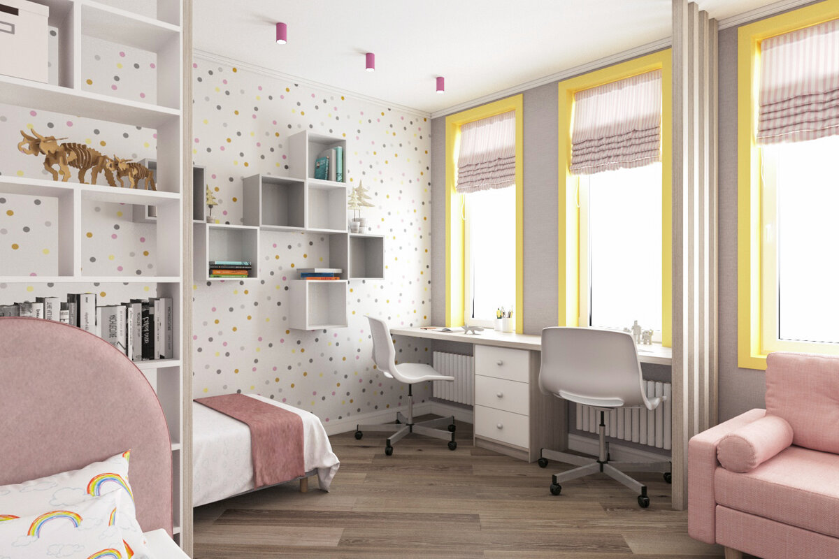 Детская комната из проекта в ЖК "Зелёный Бор"