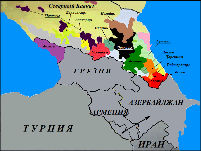 Народы северного юга. Карта народов Северного Кавказа. Политическая карта Северного Кавказа. Политическая карта Кавказа и Закавказья. Карта Северного Кавказа с границами республик.