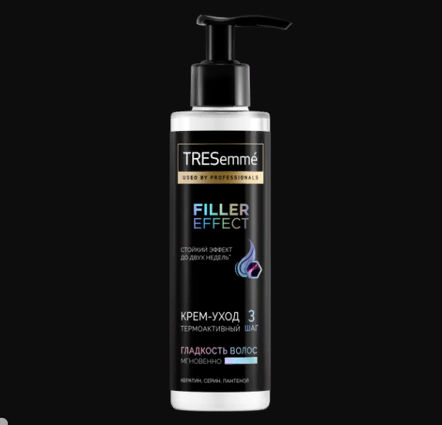 Средство для приглаживания волос и усов. TRESEMMÉ Filler Effect линейка. Флакон trseeme PNG.