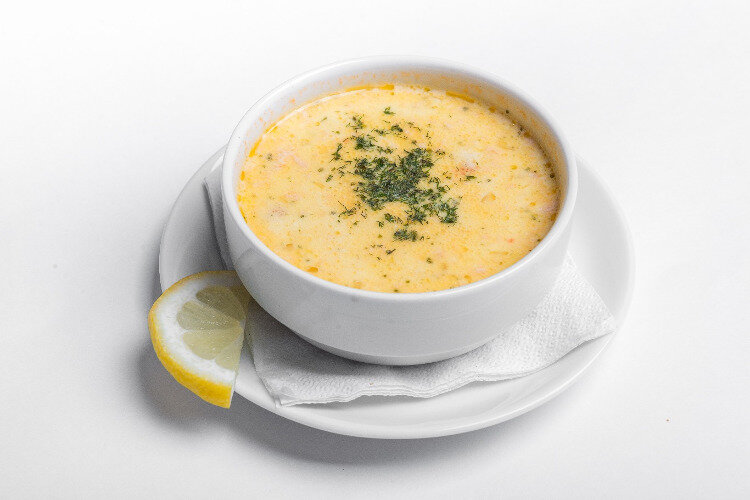 Сливочный суп с сёмгой