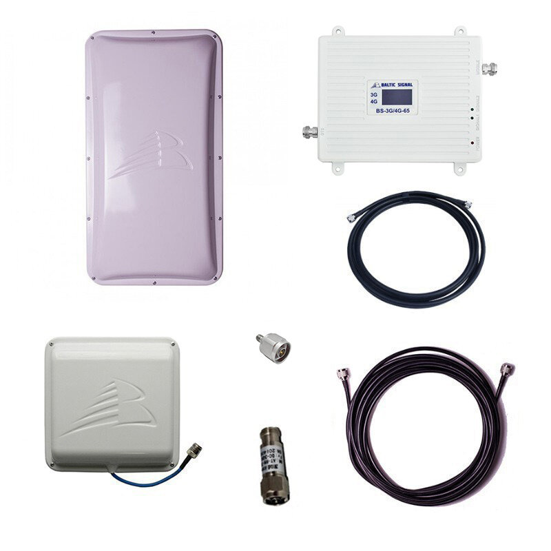 Усилитель 3G/4G Дача-Стандарт на базе антенны 3G/4G 17 дБ, модема и роутера Keenetic;Усилитель 3G/4G Baltic Signal BS-3G/4G-65-kit (до 200 м2).