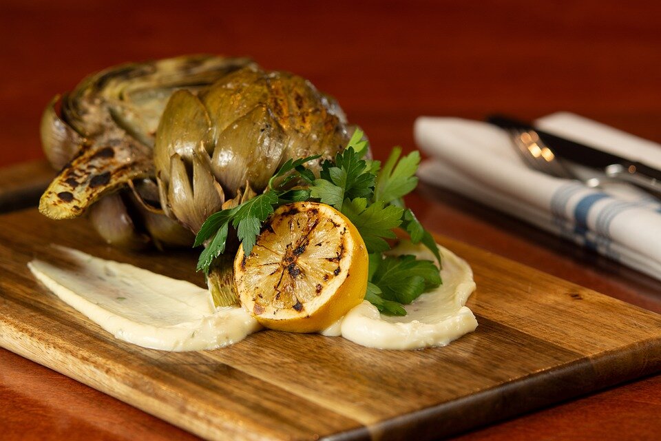 Запеченное соцветие артишока