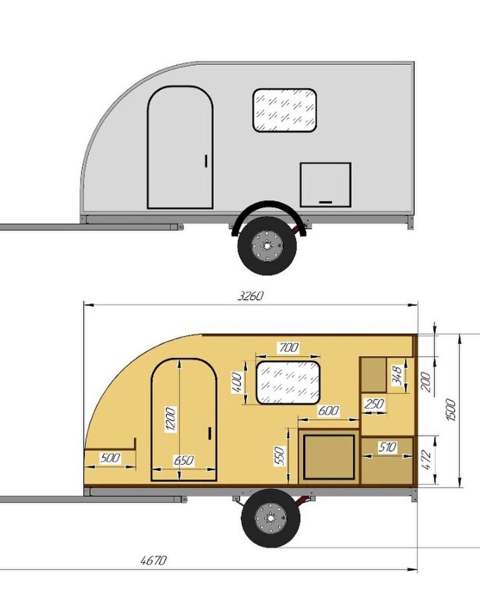 Прицеп фисташка чертежи