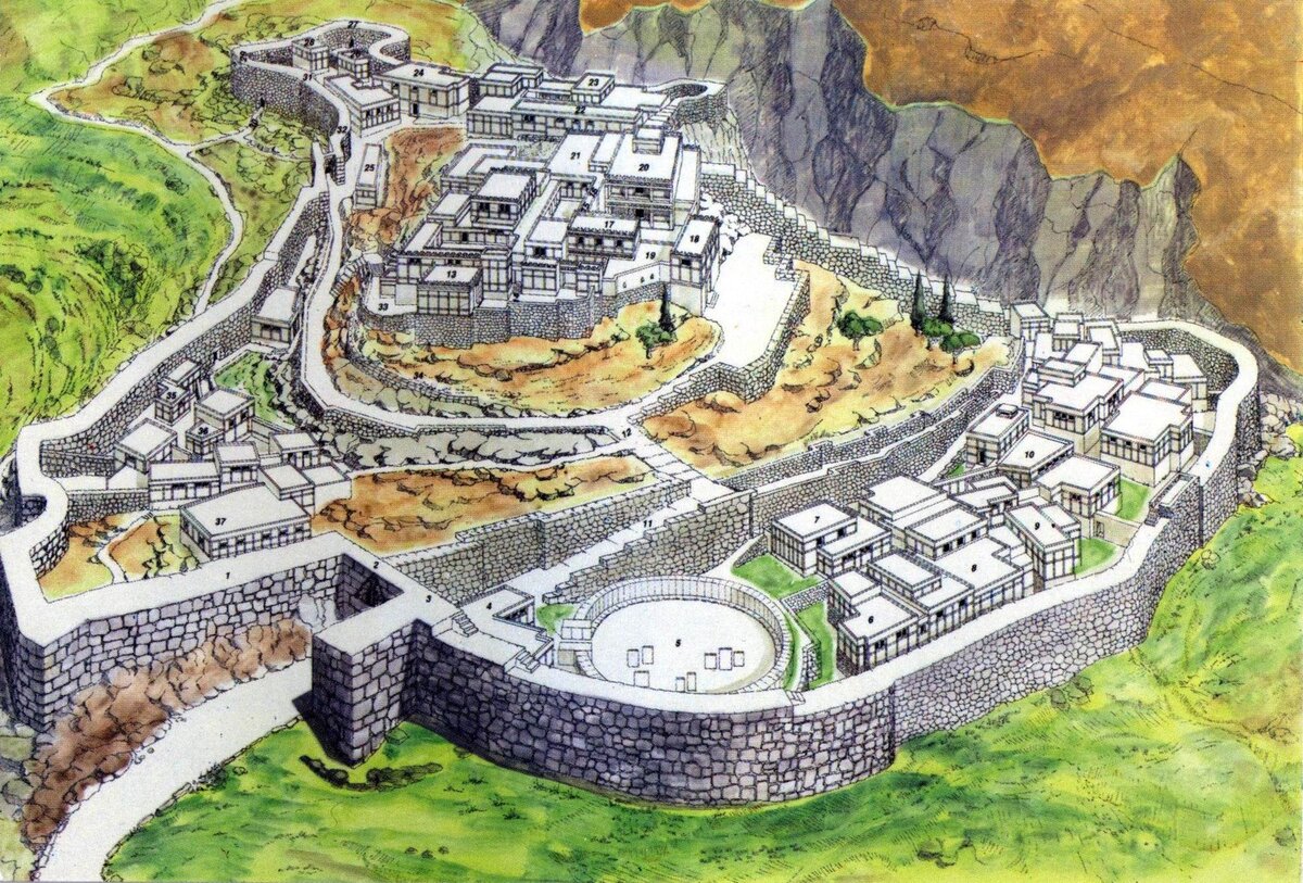 Троя страна. Город дворец Микены царя Агамемнона. Древний город Микены. Город крепость Микены. Царский дворец в Микенах