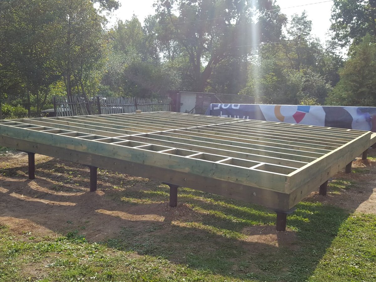 лаги пола моего каркасного дома