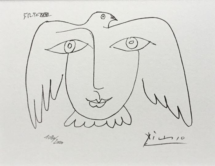 Пабло пикассо изобразил голубку огэ. Символ мира голубь пабло пикассо. Рисунок пабло пикассо голубь мира. Голубка пикассо 1949 года. Пабло пикассо голубка.