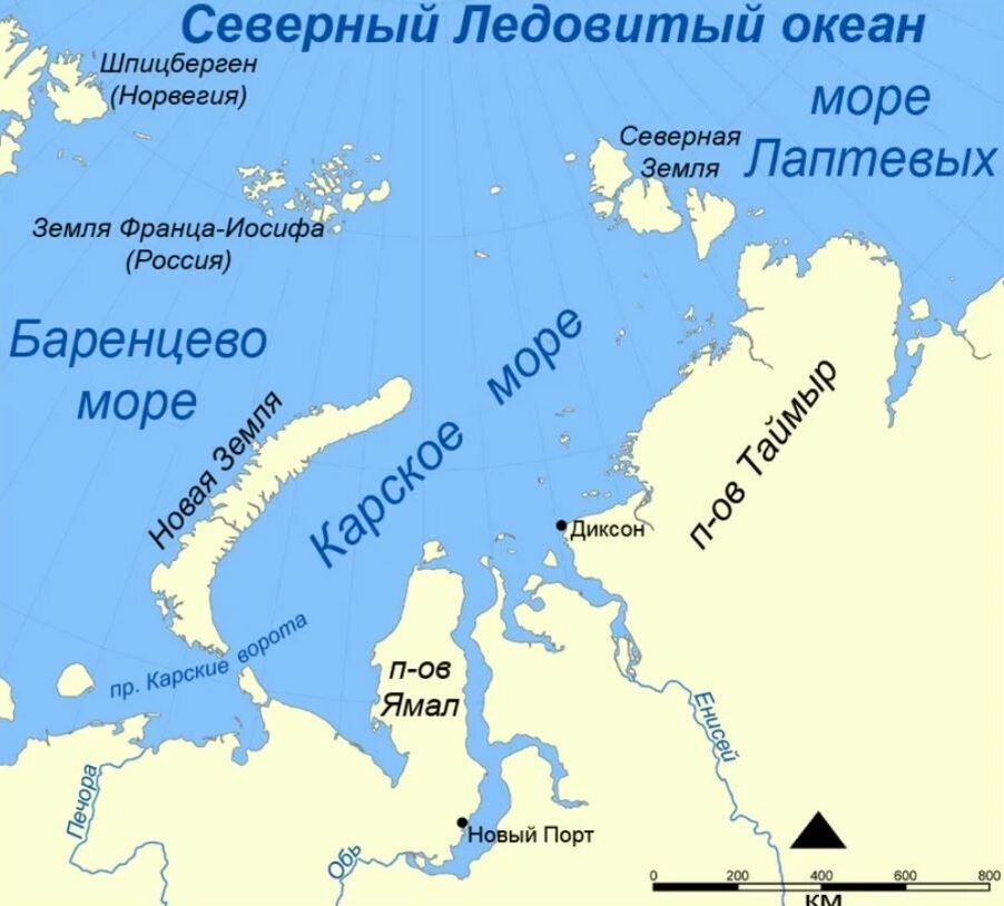 Где находится баренцево море на карте