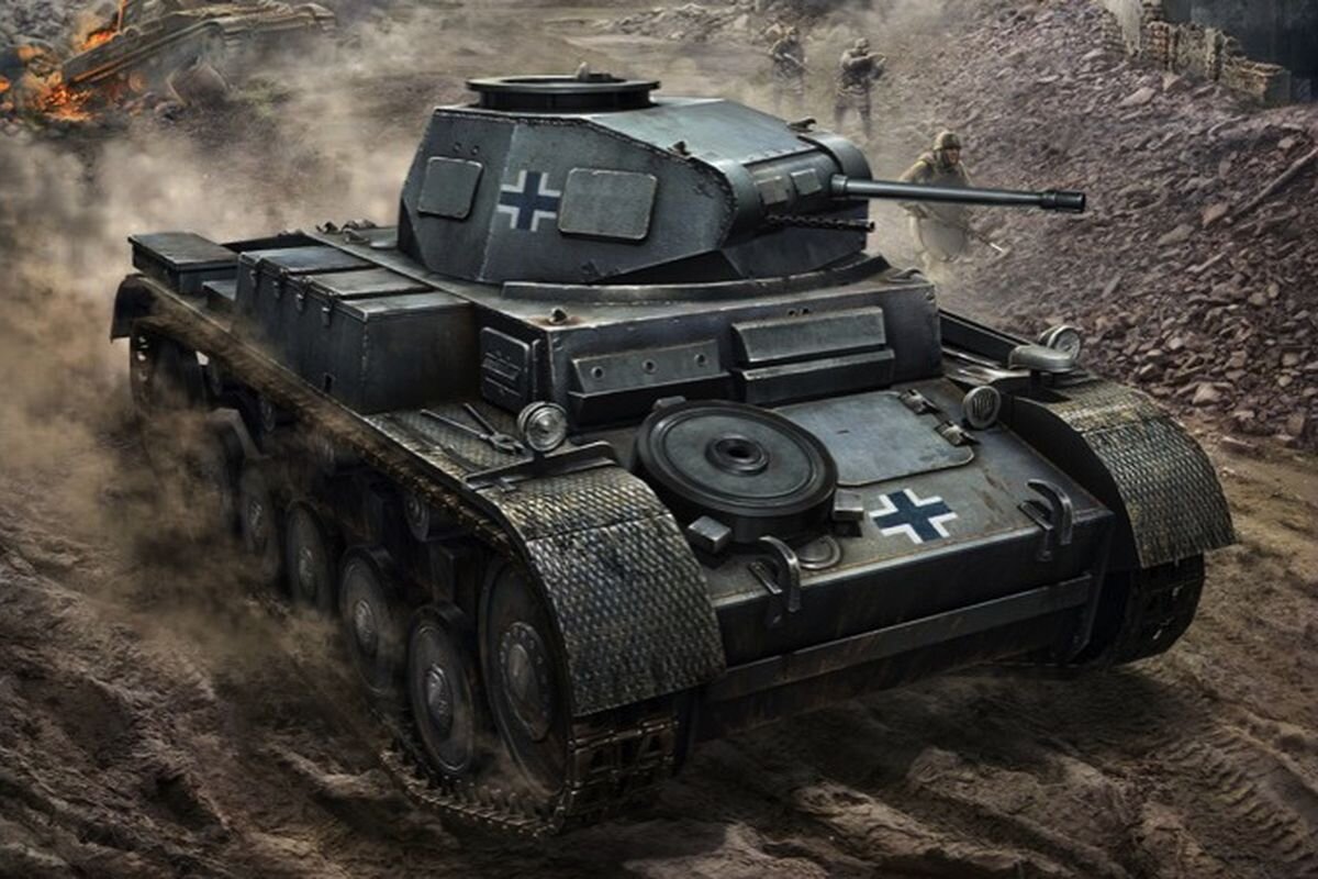 Красивая картинка историчного Pz II. Найдено на просторах интернета.