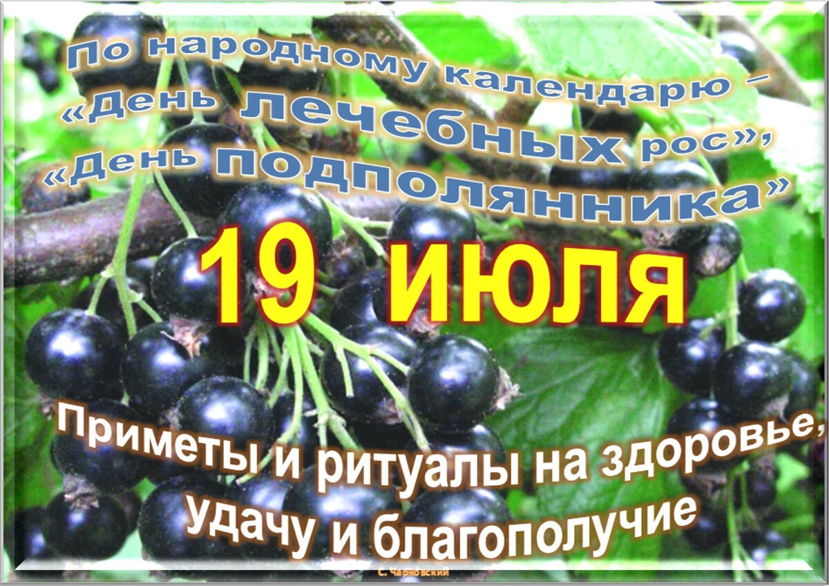 19 июля - Традиции, приметы, обычаи и ритуалы дня. Все праздники дня во  всех календарях | Сергей Чарковский Все праздники | Дзен