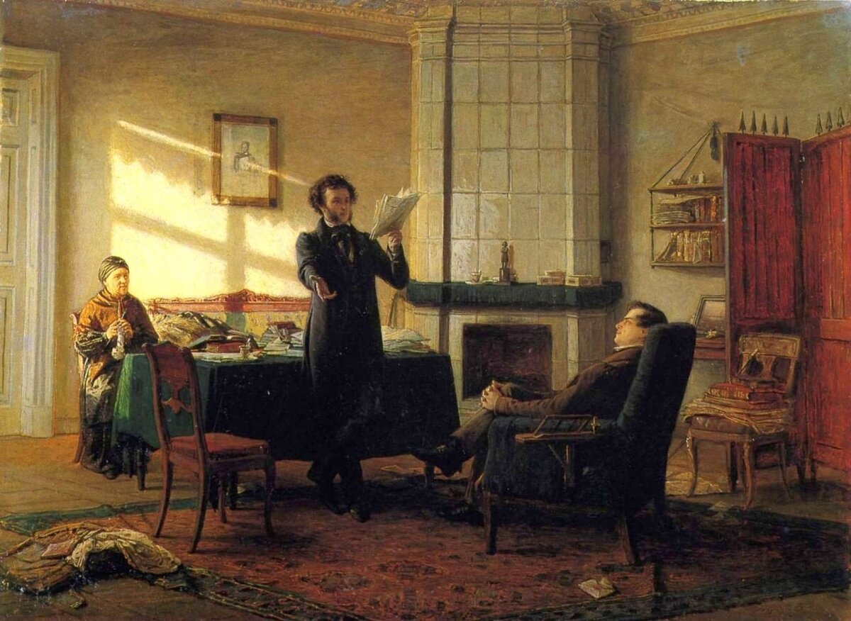 Николай Ге. «Александр Сергеевич Пушкин в селе Михайловском», 1875 год, Харьковский художественный музей, Харьков © Public domain
