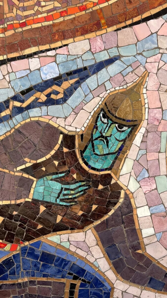 Мозаичное панно из смальты "Енлик Кебек" Кенбаев М., Цивчинский Н. 1965 год⁠⁠