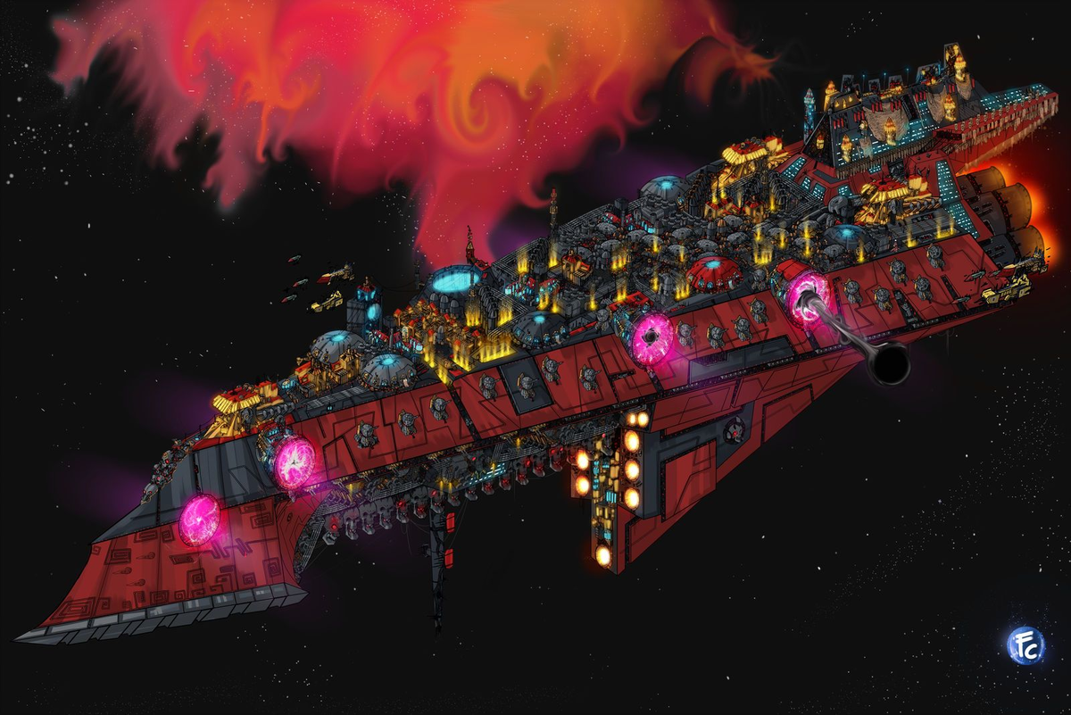 Если те точки, чуть дальше - их эскорты, то она на самом деле огромна...