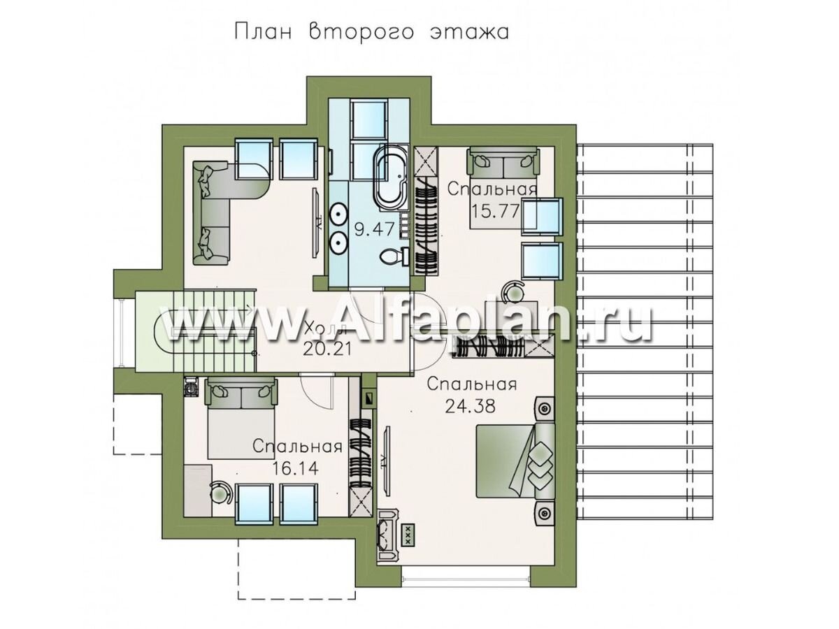 Планировка дома по проекту "Персей" 594А 