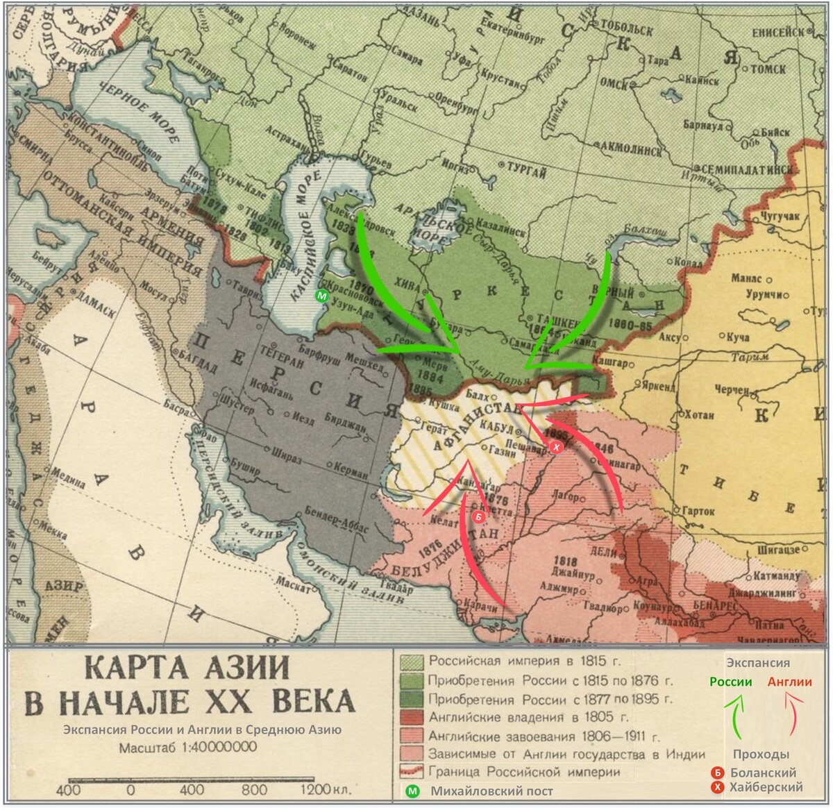 Карта ирана в 18 веке